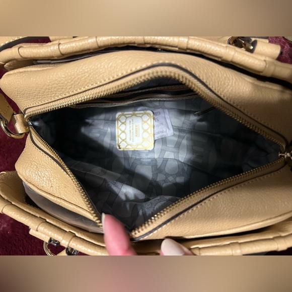 Aimee kestenberg leather medium satchel camel/mustard, yellow gold hardware. - Picture 10 of 13